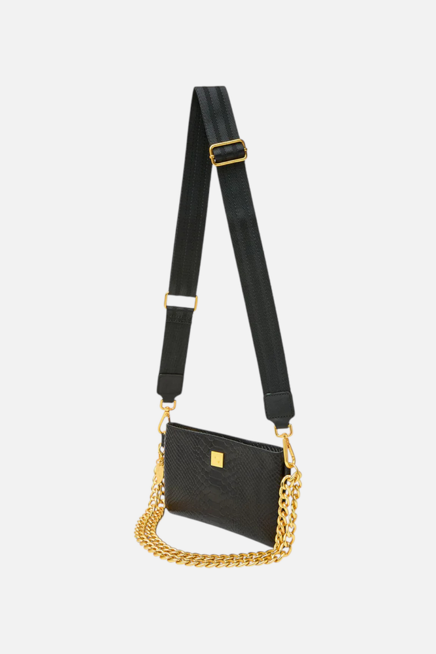 Think Royln Fame in Black Python Leather – front view