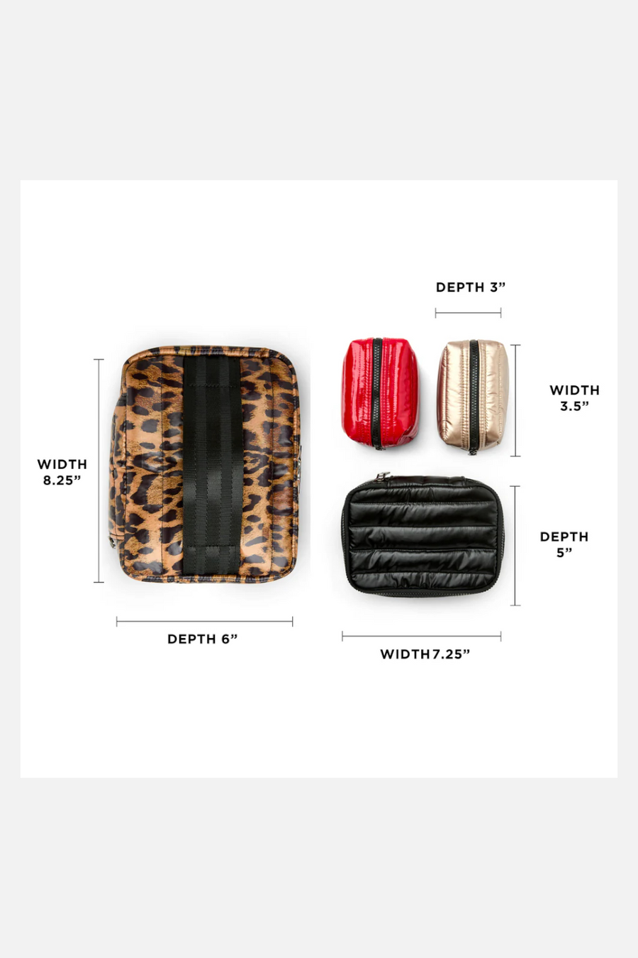 Think Royln Glamour Girl Kit in Leopard, Black, Cashmere, & Lipstick – side view