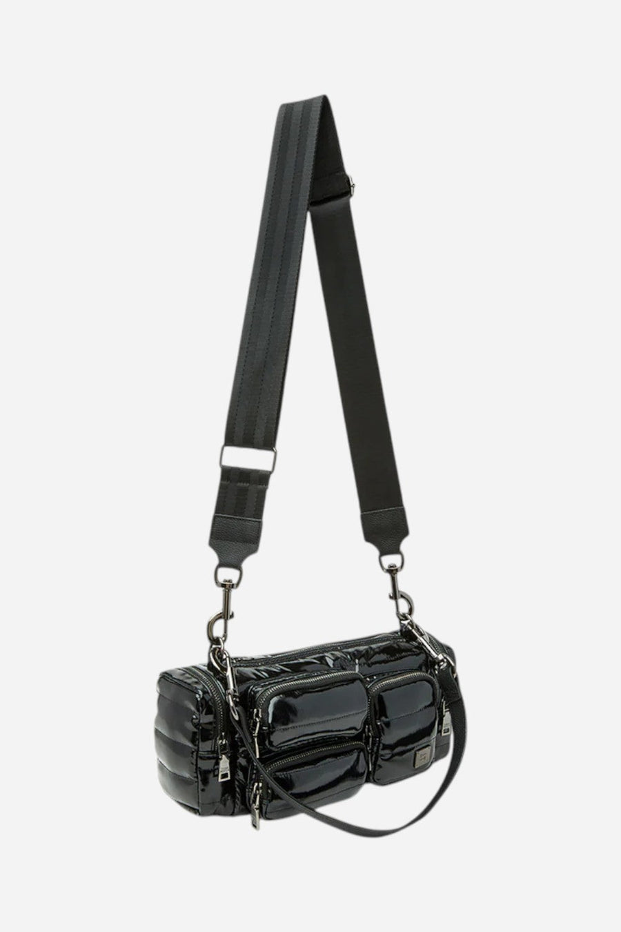 Think Royln Lady Cargo in Black Patent – back view