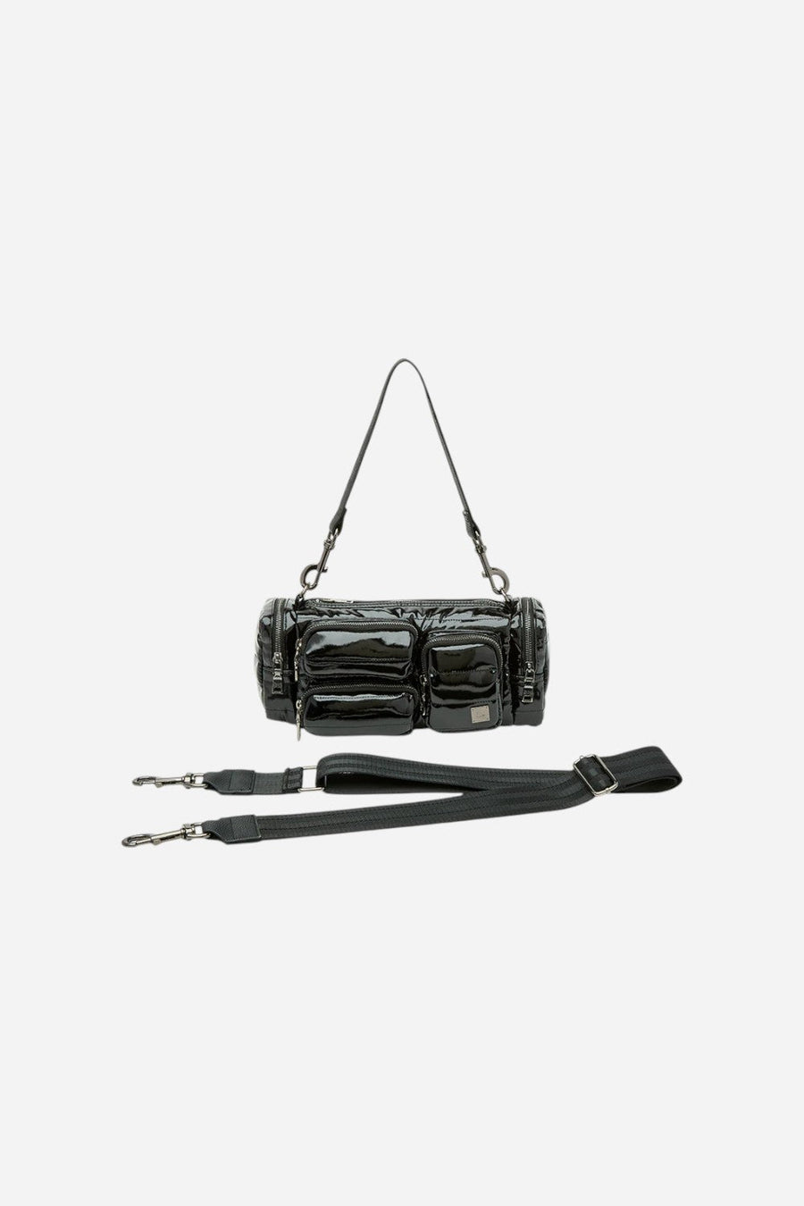 Think Royln Lady Cargo in Black Patent – front view