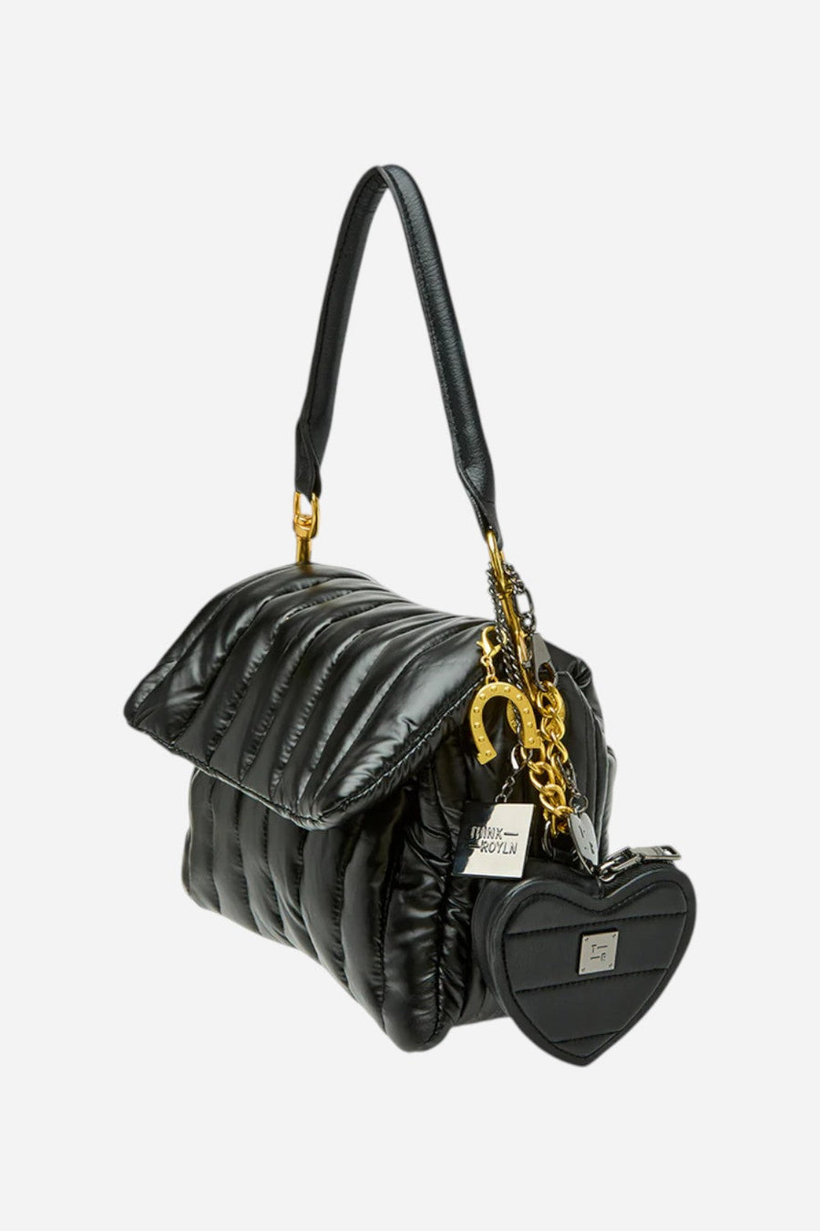 Think Royln Luxe Heart Pouch with Love Charm – side view