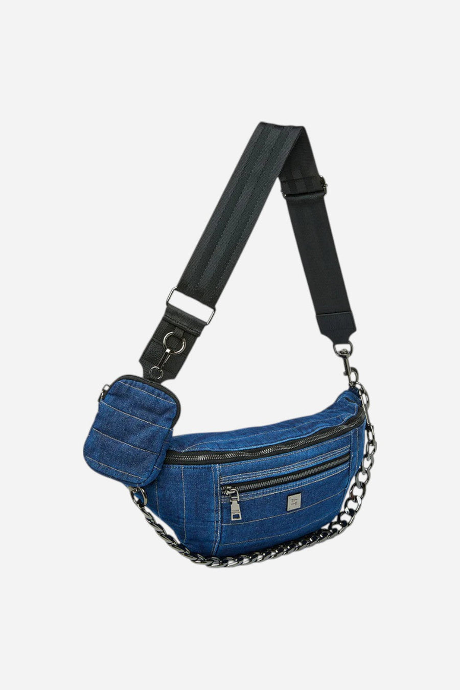 Think Royln Sister Sling Bag Stone Washed Denim – side view