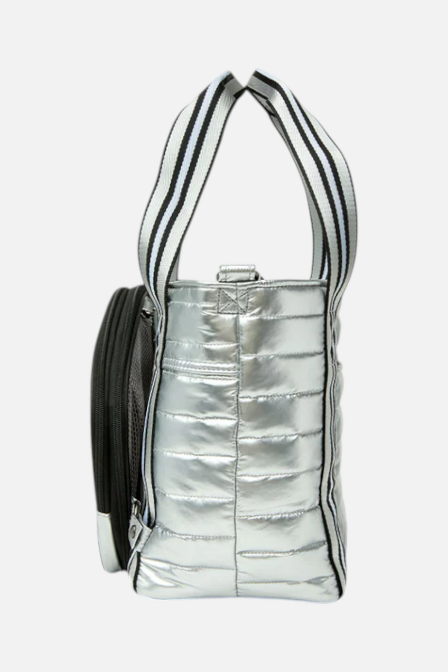 Think Royln Sporty Spice Pickle Bag in Silver – flat lay