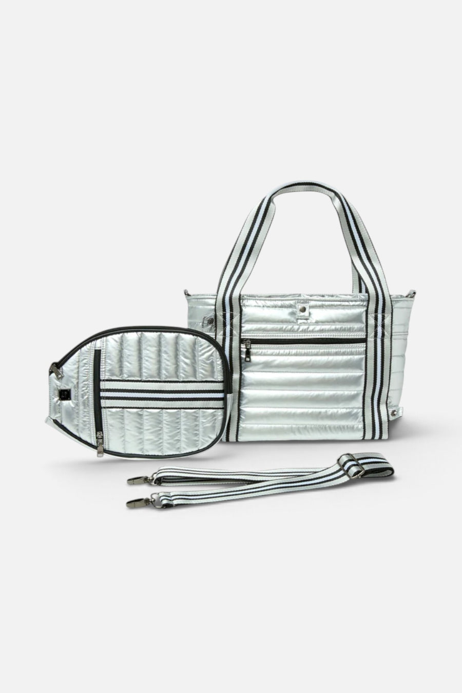 Think Royln Sporty Spice Pickle Bag in Silver – side view