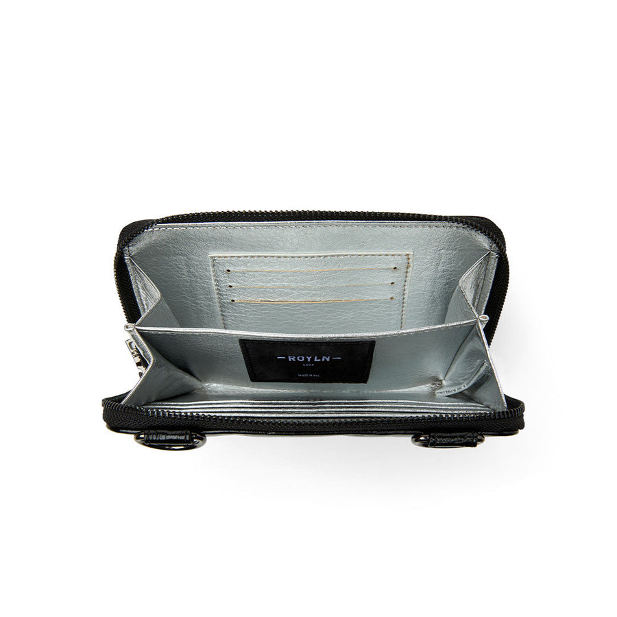 Think Royln Starlet Wallet Bag in Luxe Crackled Silver – alternate
