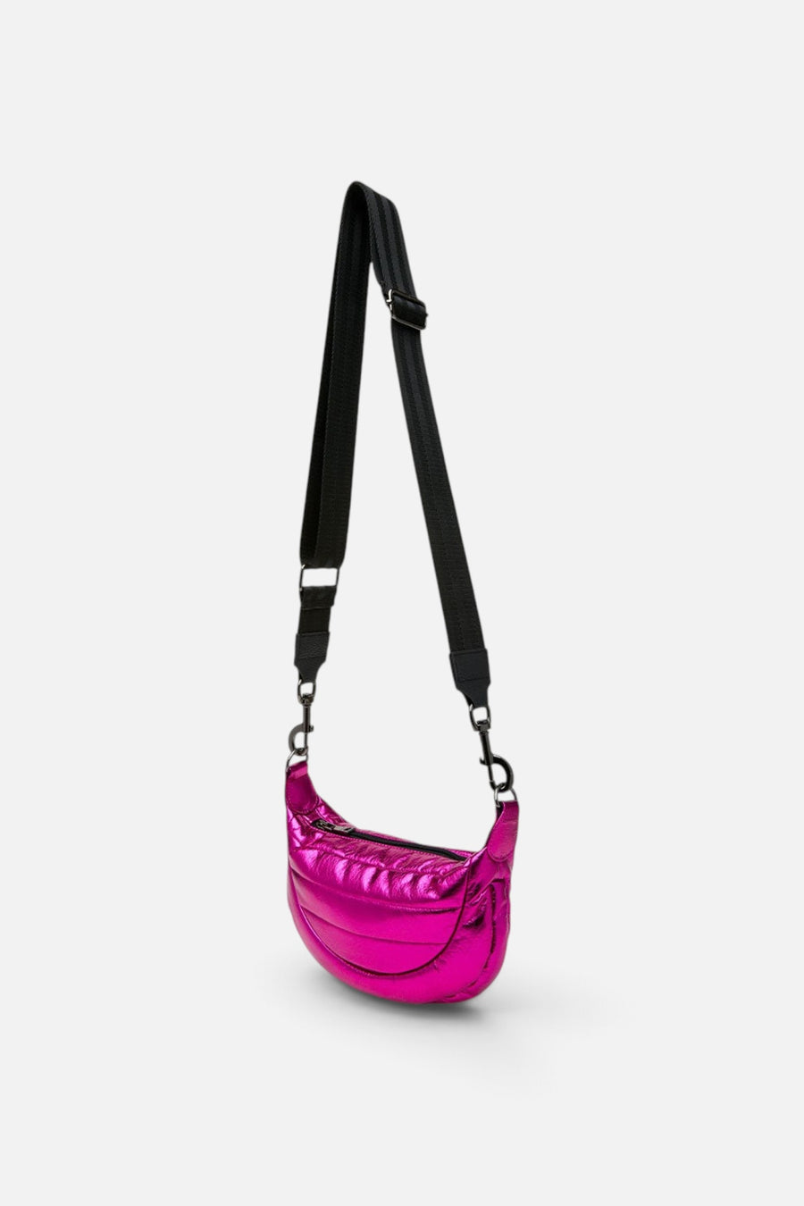 Think Royln Tiny Dancer in Luxe Crackled Fuschia – three-quarter view
