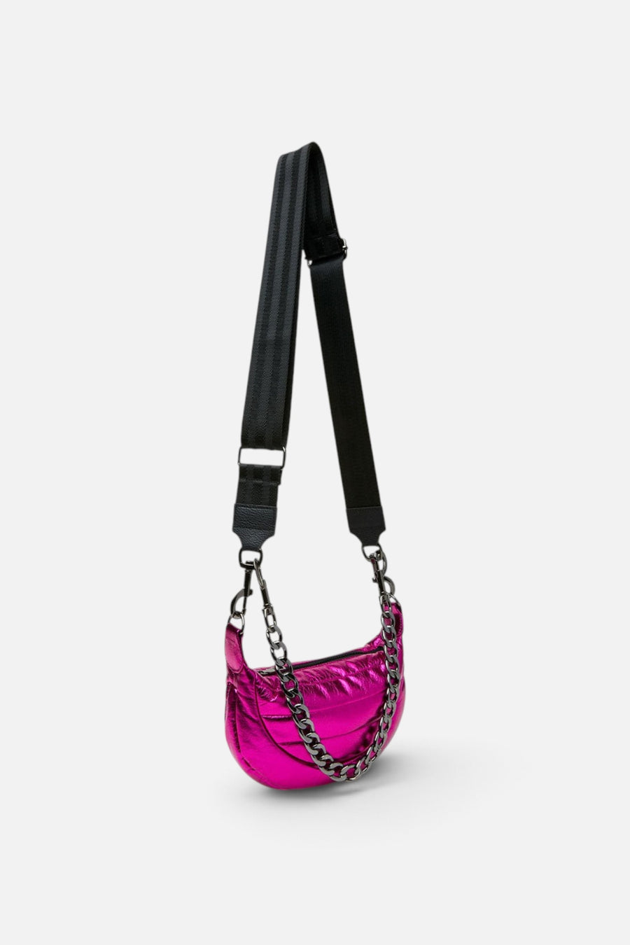 Think Royln Tiny Dancer in Luxe Crackled Fuschia – three-quarter view
