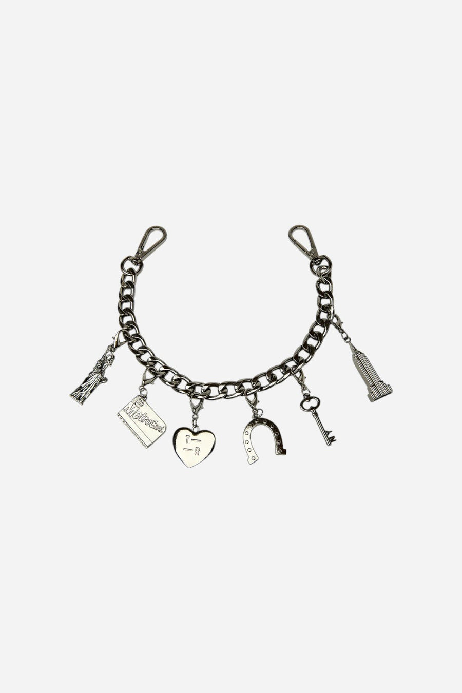 Think Royln TR Loves NYC Charm Chain in Gunmetal – front view
