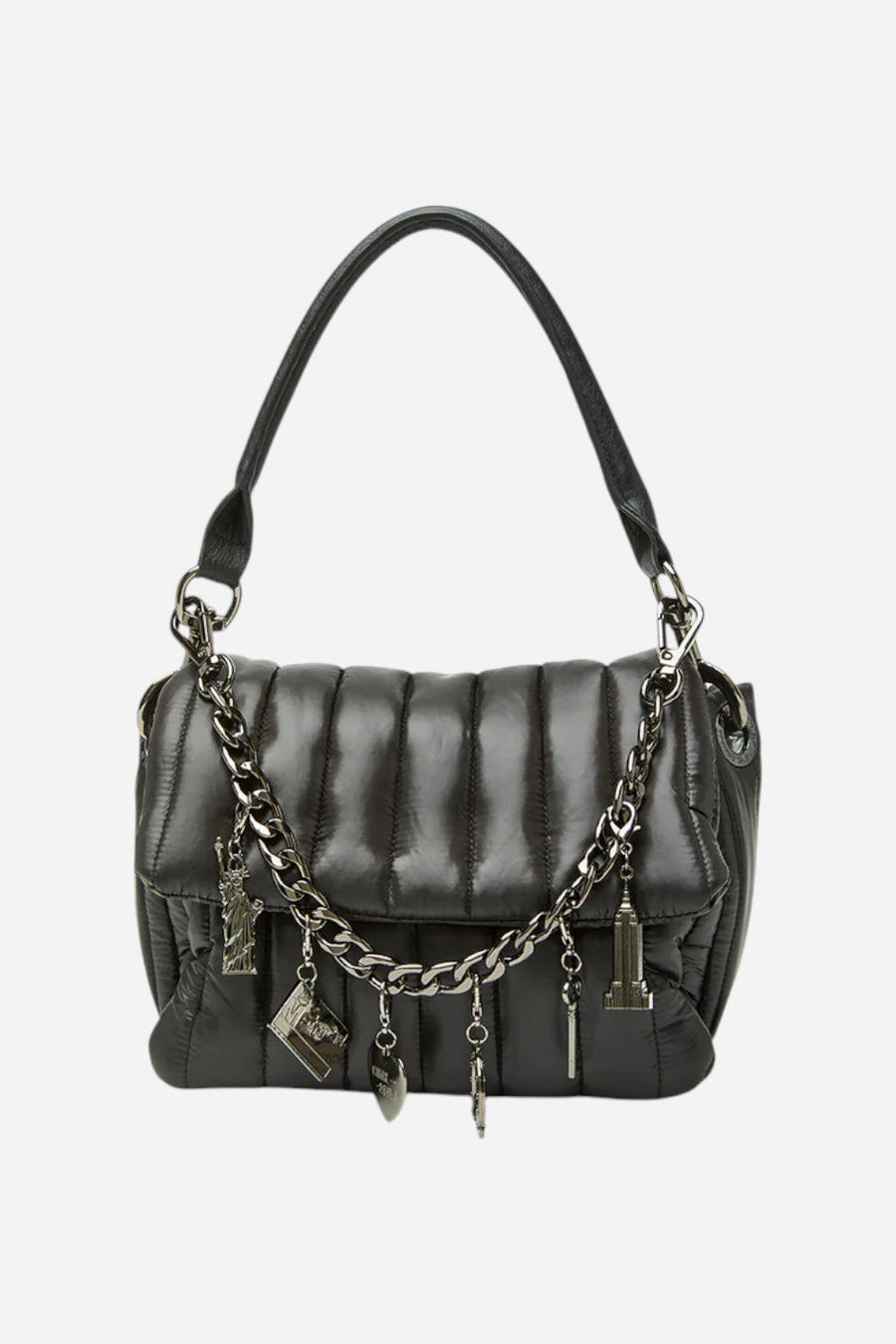 Think Royln TR Loves NYC Charm Chain in Gunmetal – side view