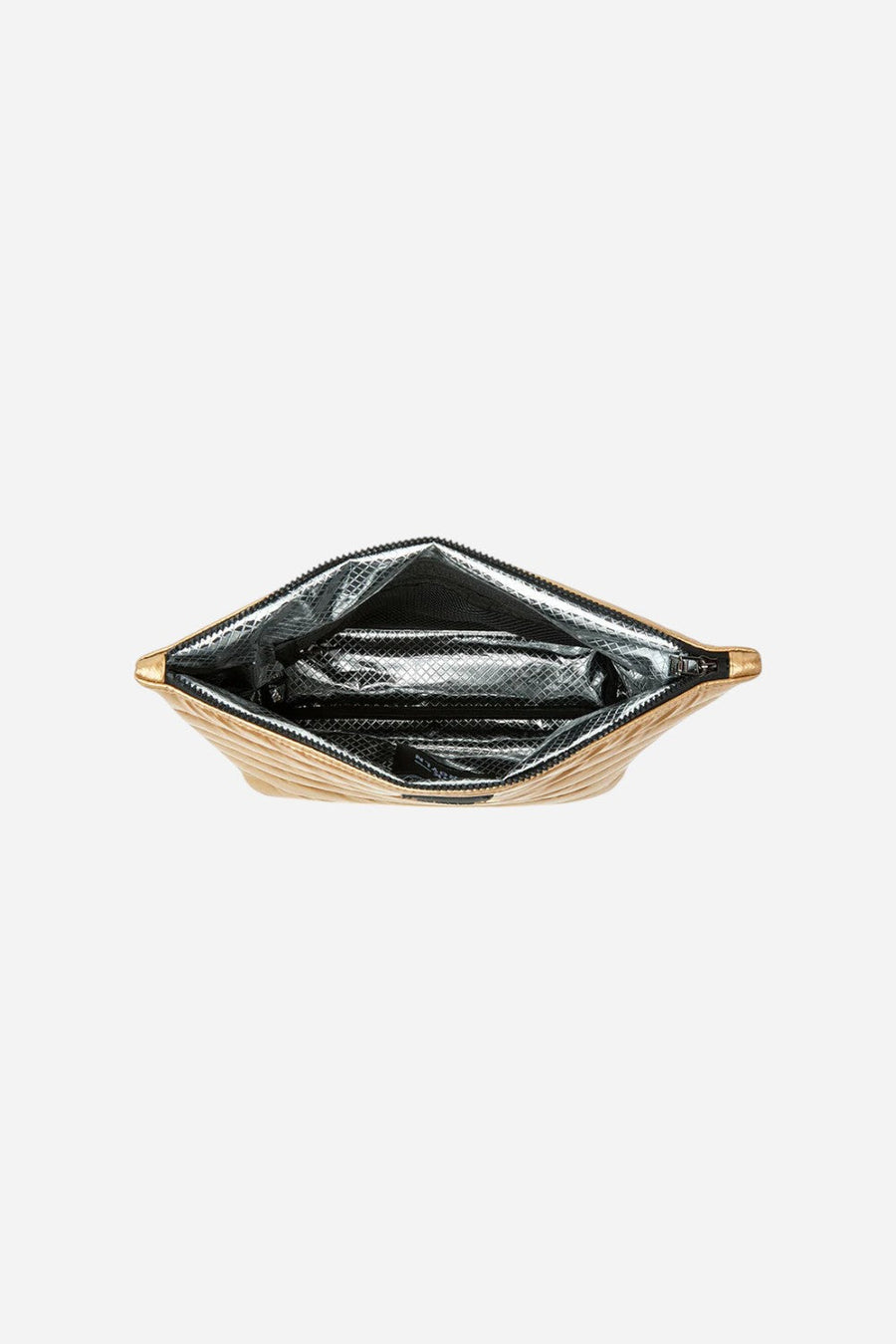Think Royln Travel Trio Organizational Pouches in Mineral Gold Glossy Nude & Pearl Leopard – alternate