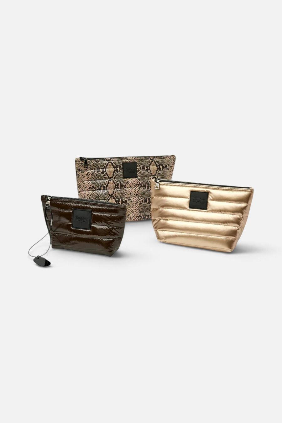 Think Royln Travel Trio Python, Gold, & Brown – side view