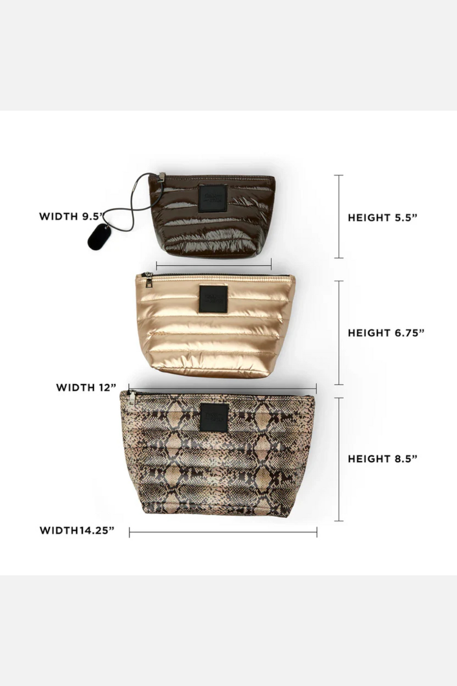 Think Royln Travel Trio Python, Gold, & Brown – side view