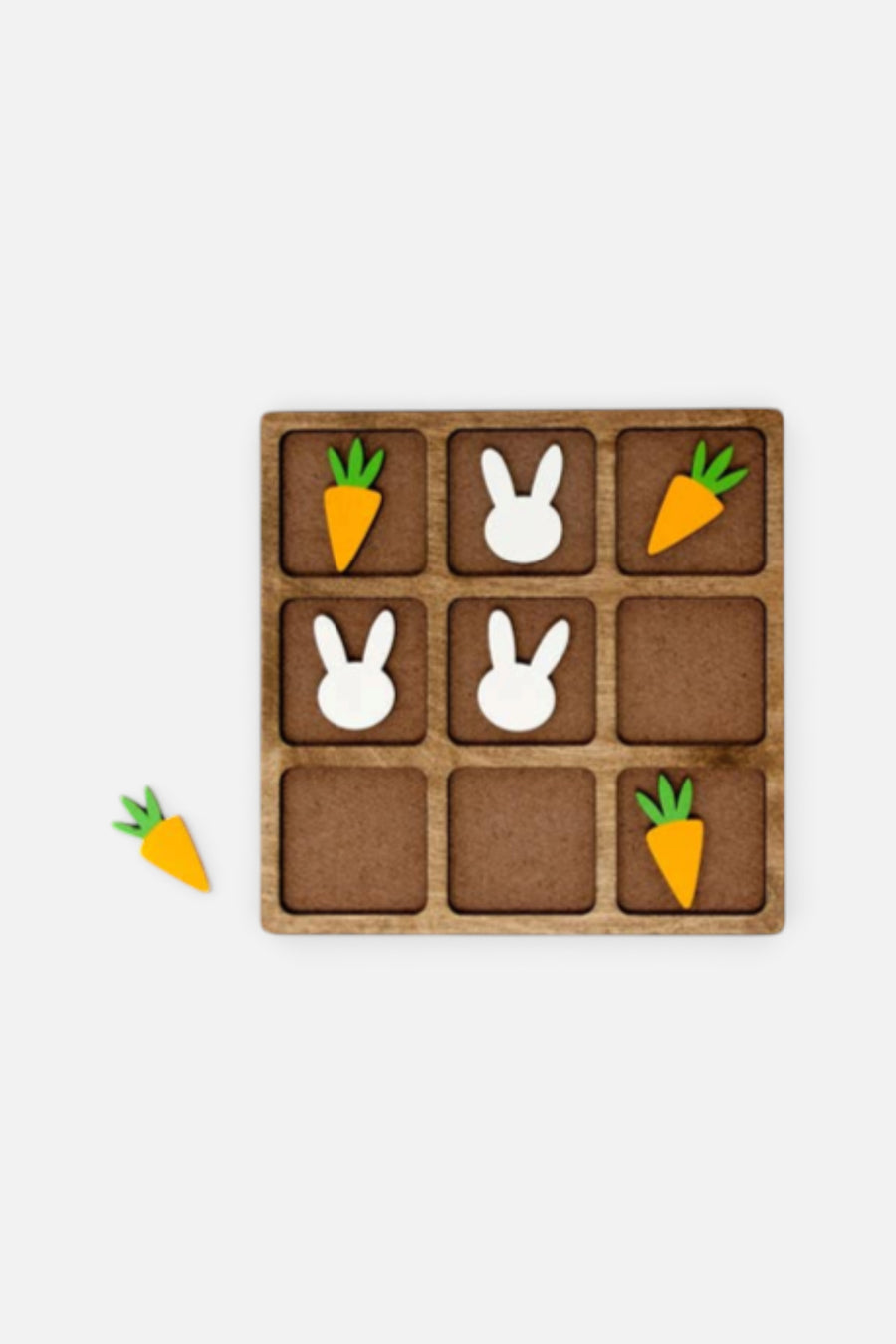 This & That Bunny Vs Carrot Tic-Tac-Toe Game – back view