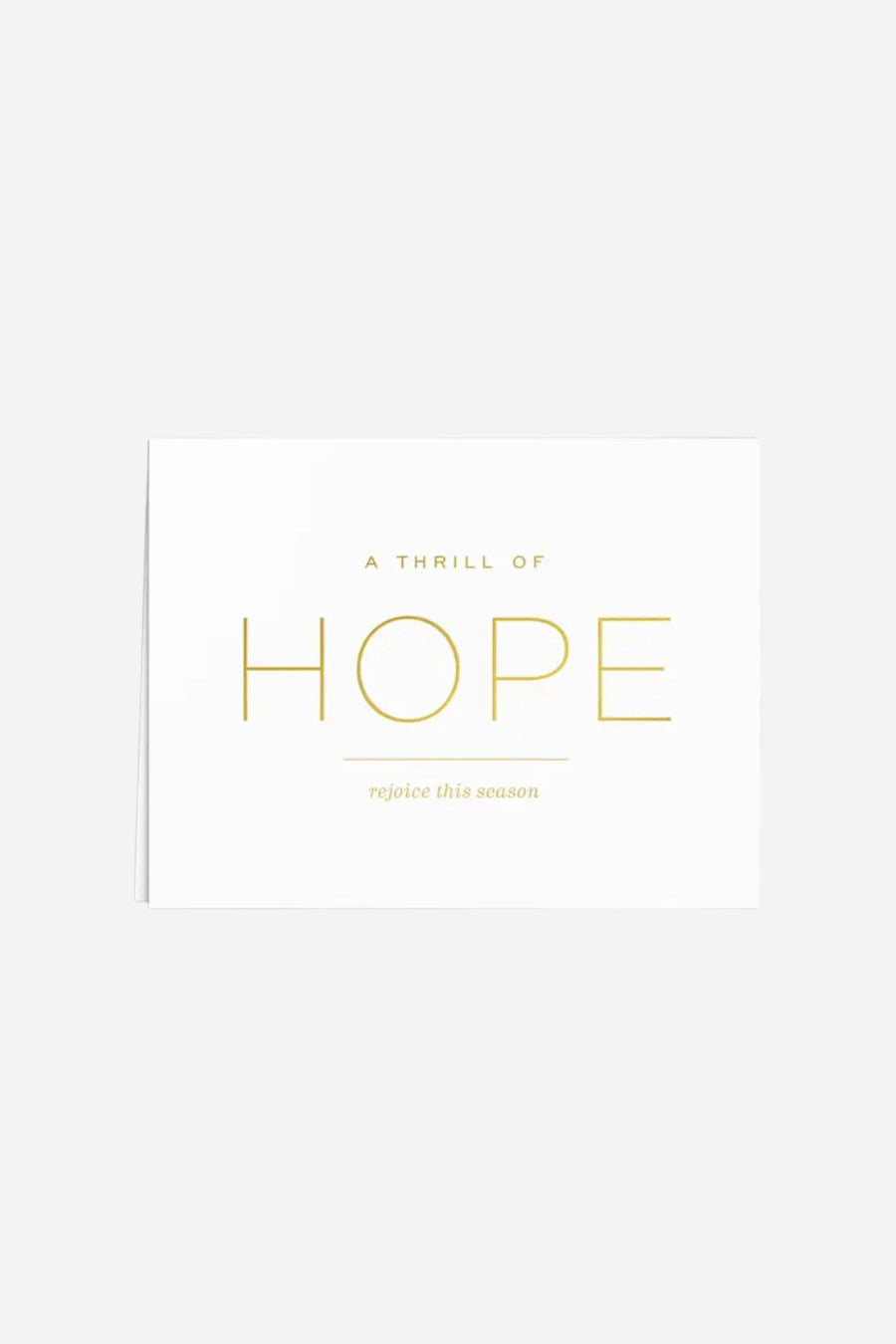 Thrill Of Hope Holiday Greeting Card – back view