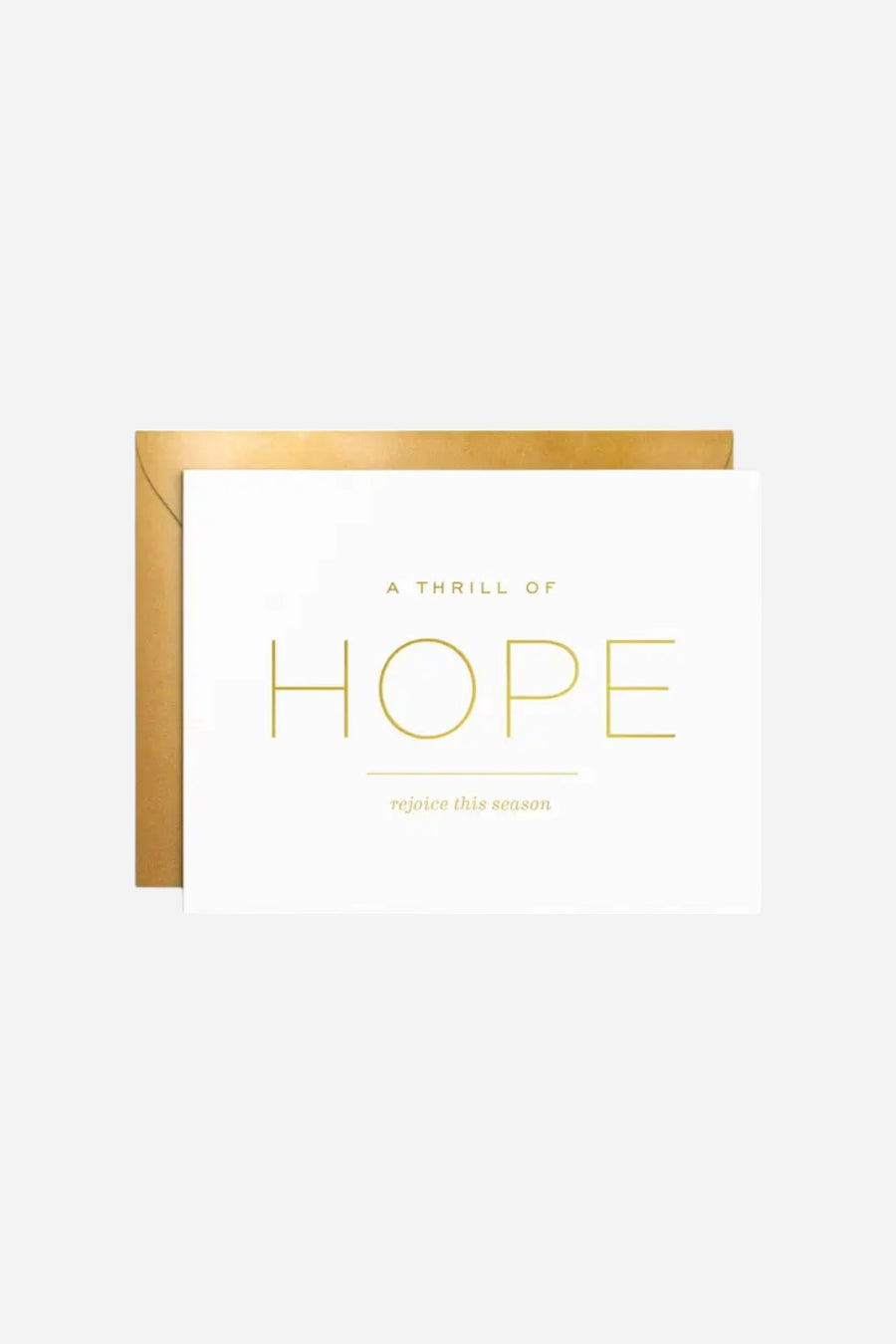 Thrill Of Hope Holiday Greeting Card – front view