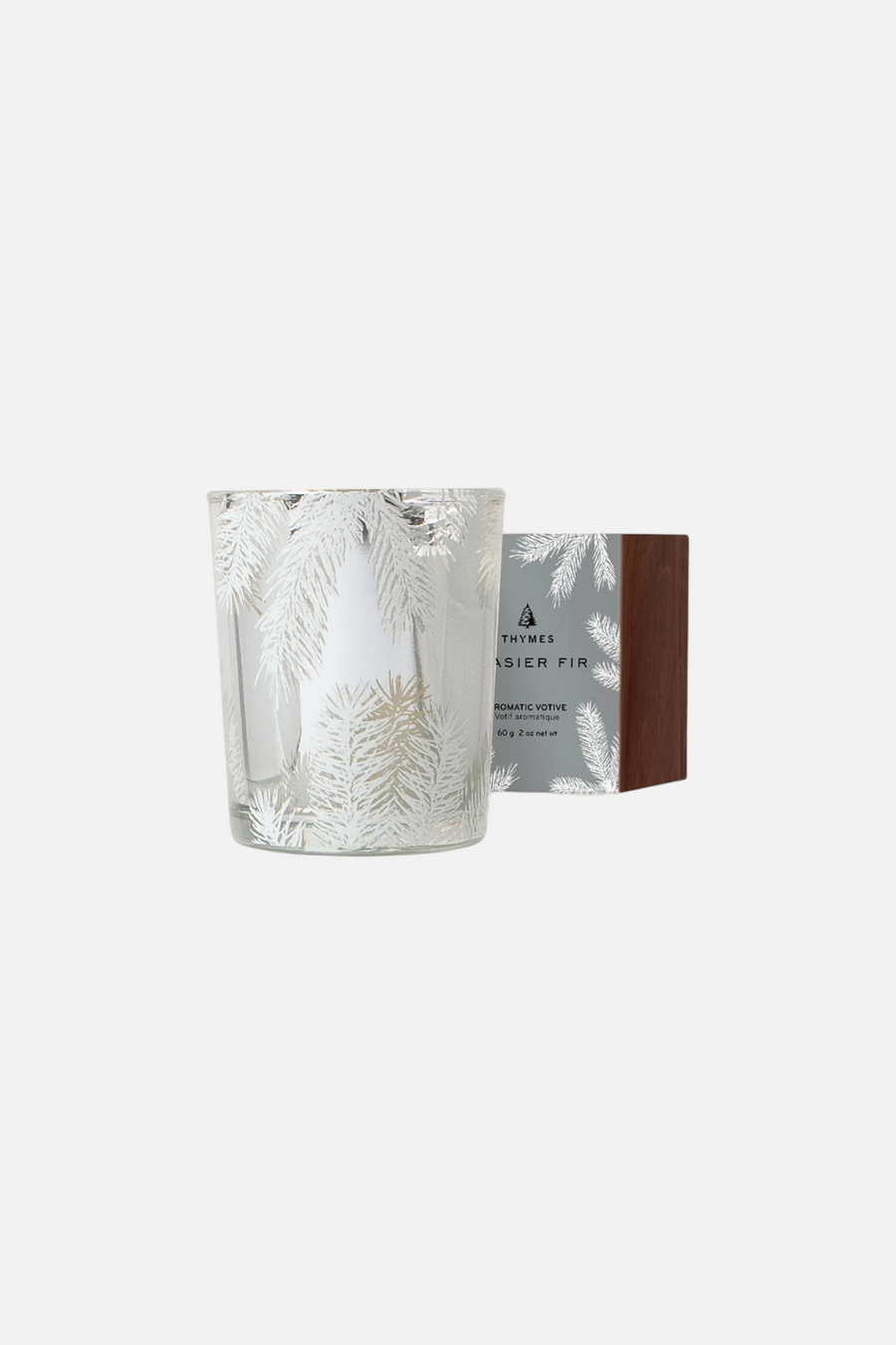 THYMES Frasier Fir Statement Boxed Votive Candle – front view