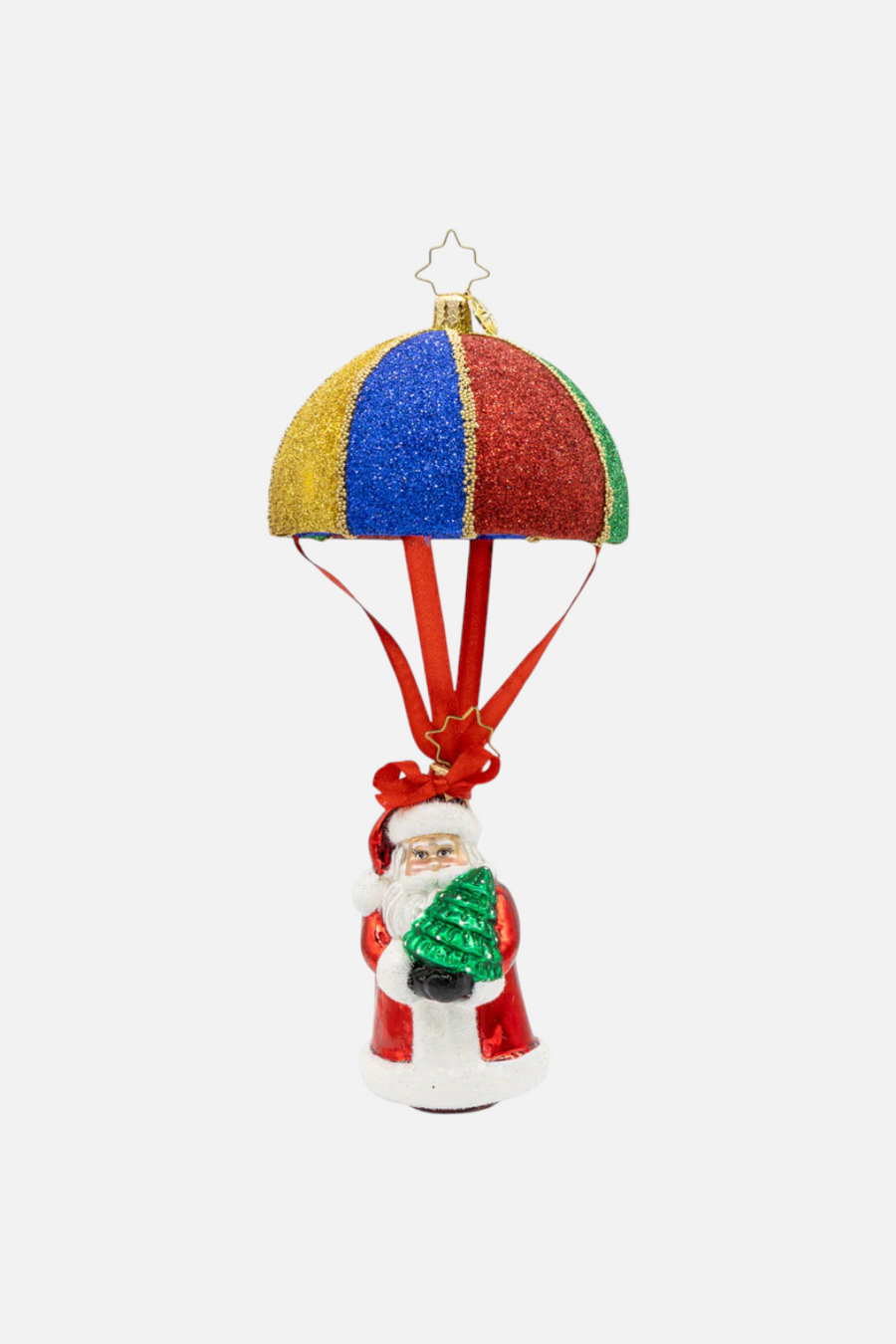 Tidings From Above Santa Ornament – front view