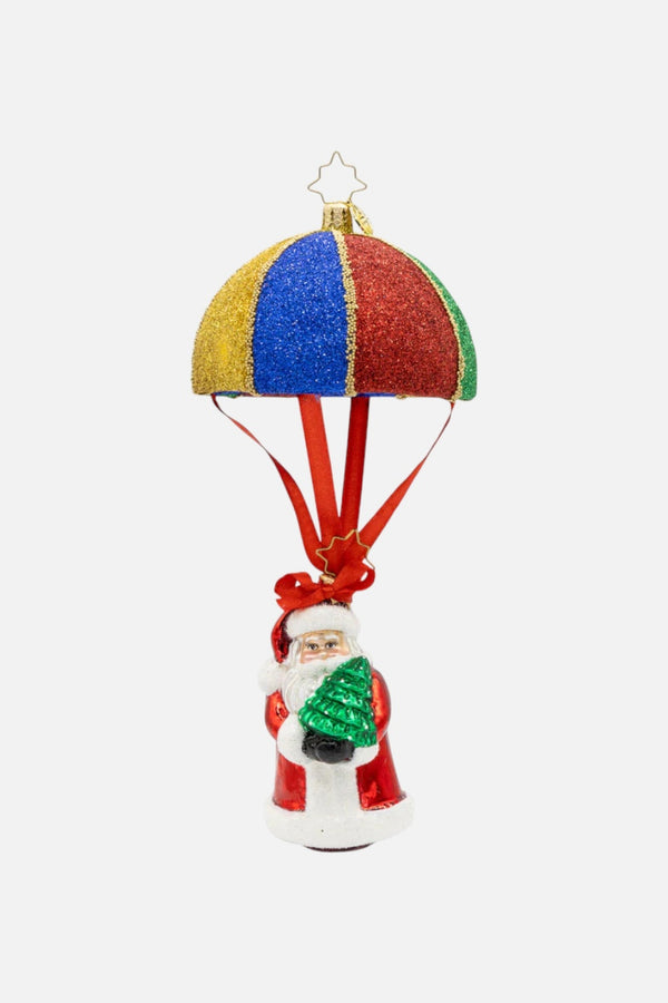 Tidings From Above Santa Ornament