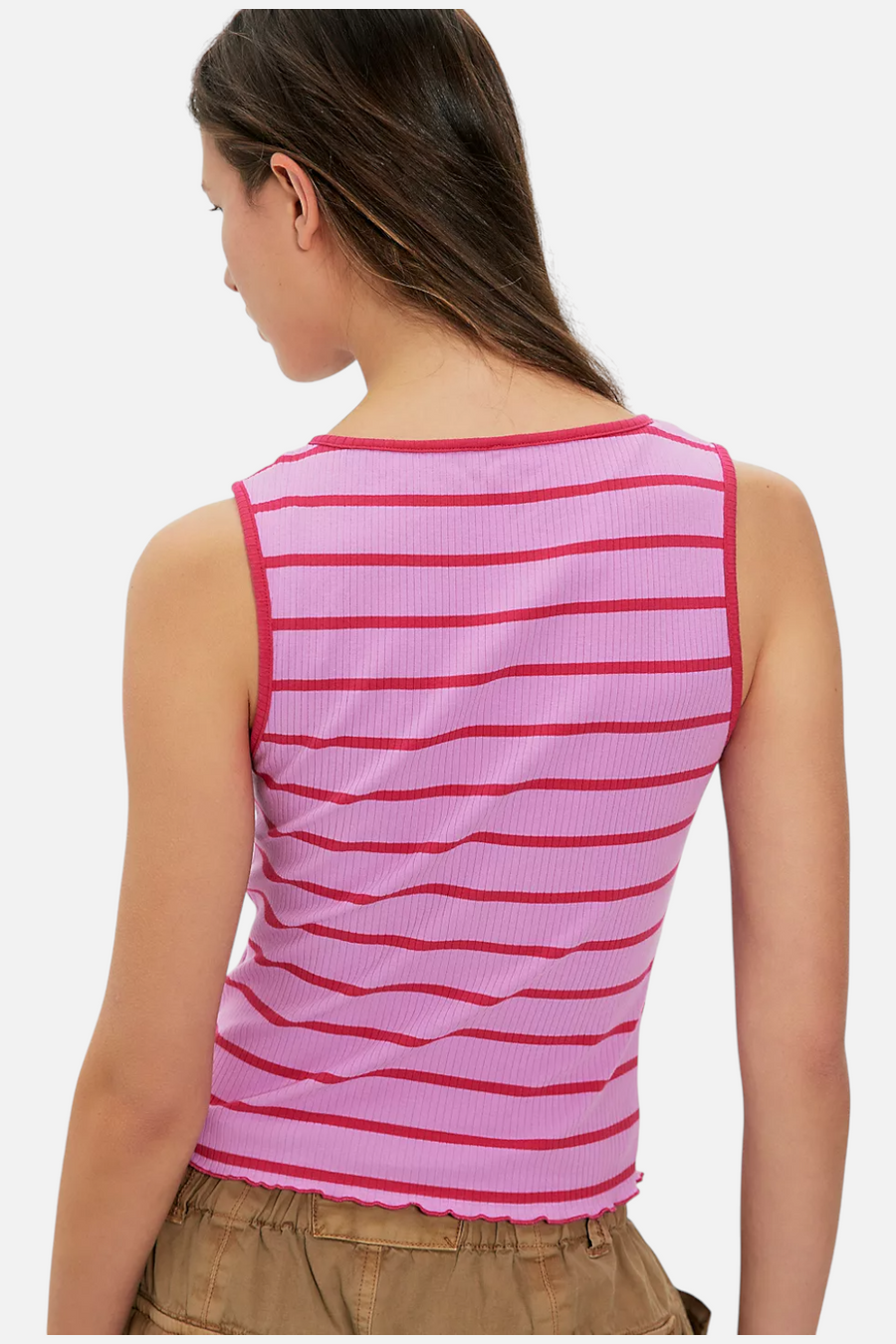 Free People Tilly Striped Tank in Orchid Combo