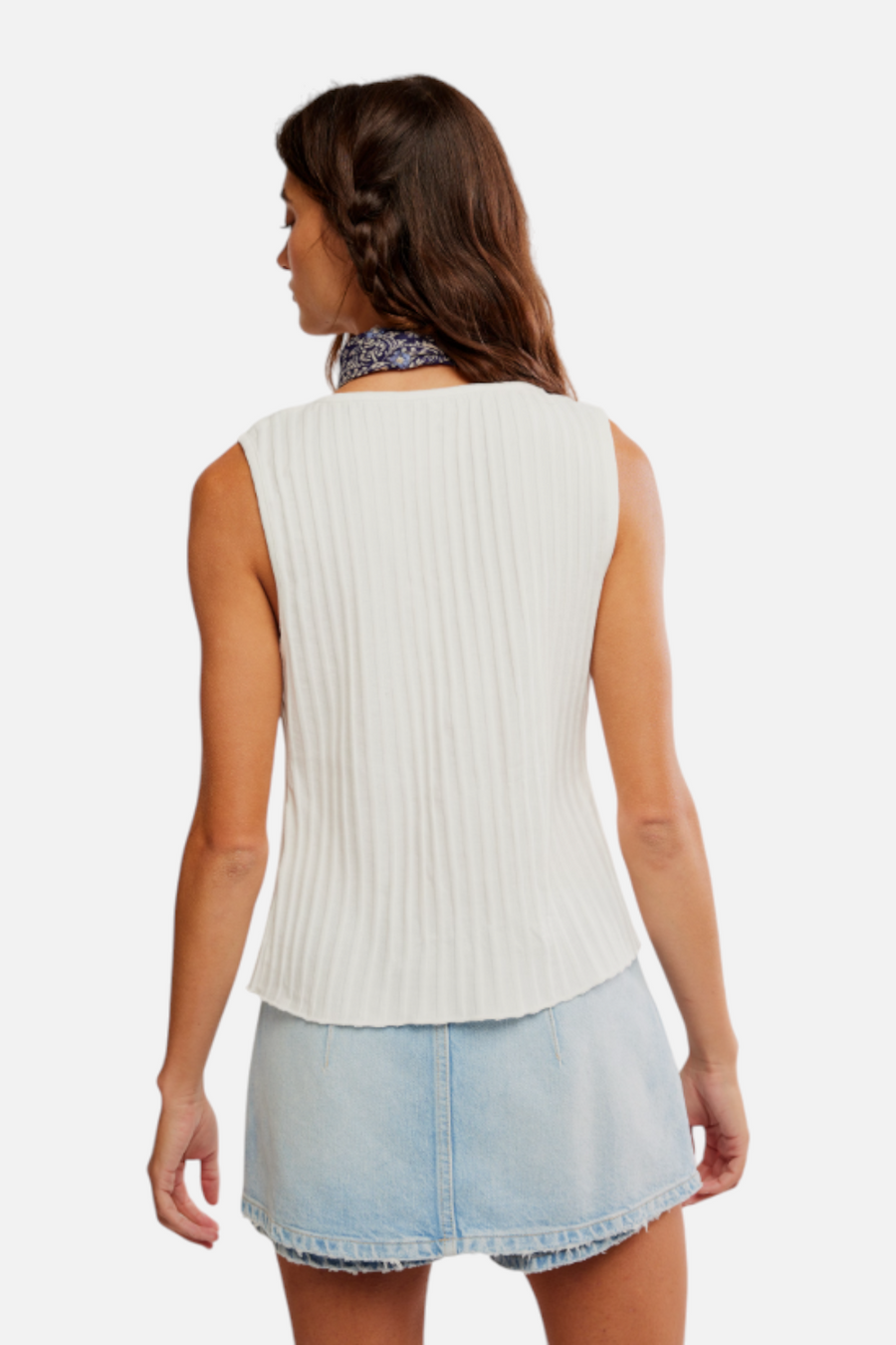 Free People Tilly Vest in Ivory