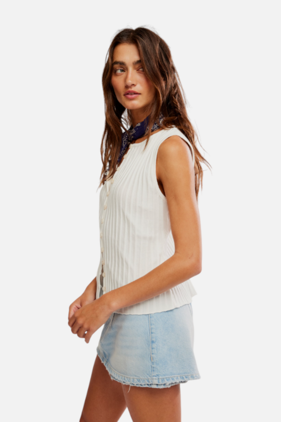 Free People Tilly Vest in Ivory