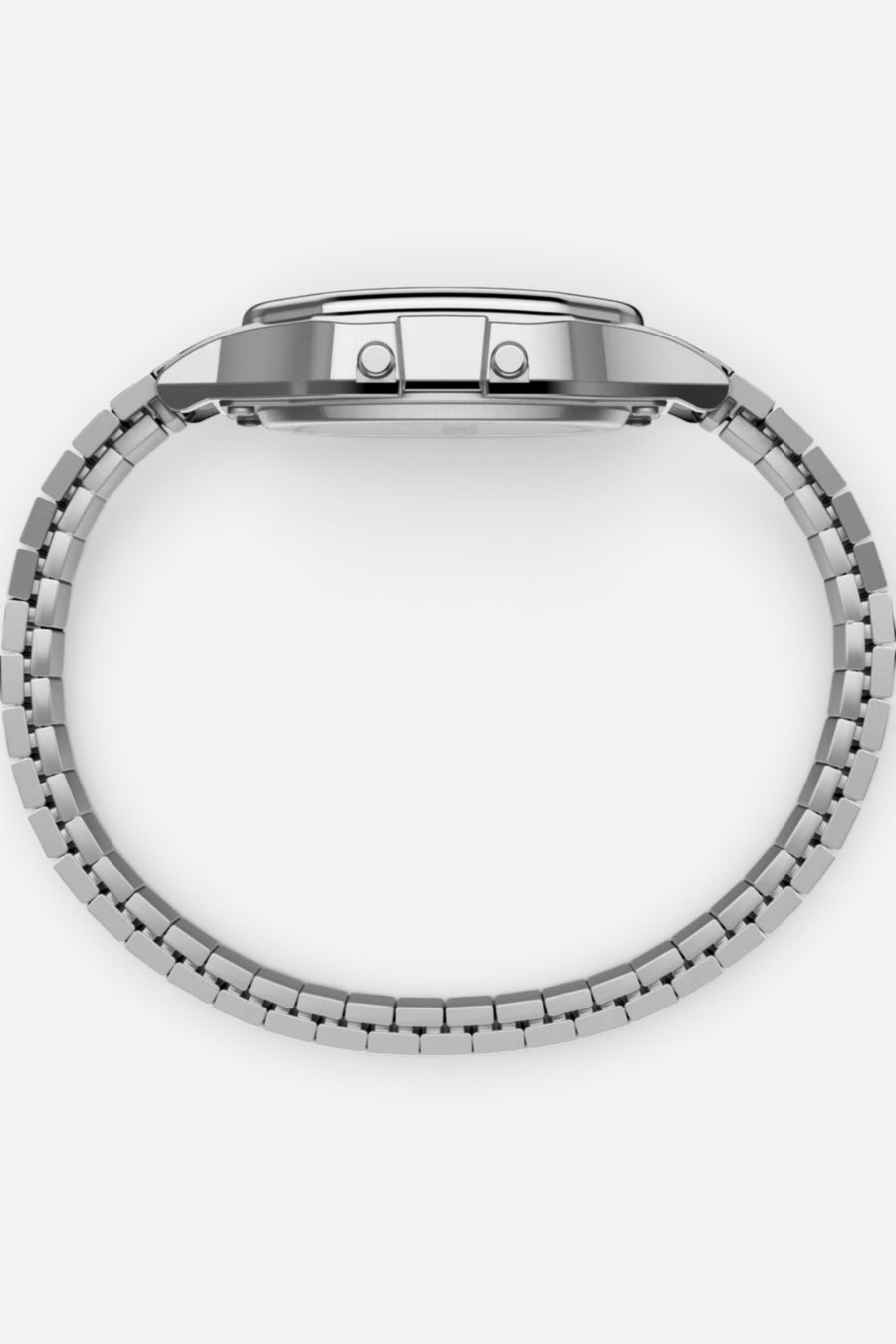 Timex T80 34mm Stainless Steel Expansion Band Watch – side view