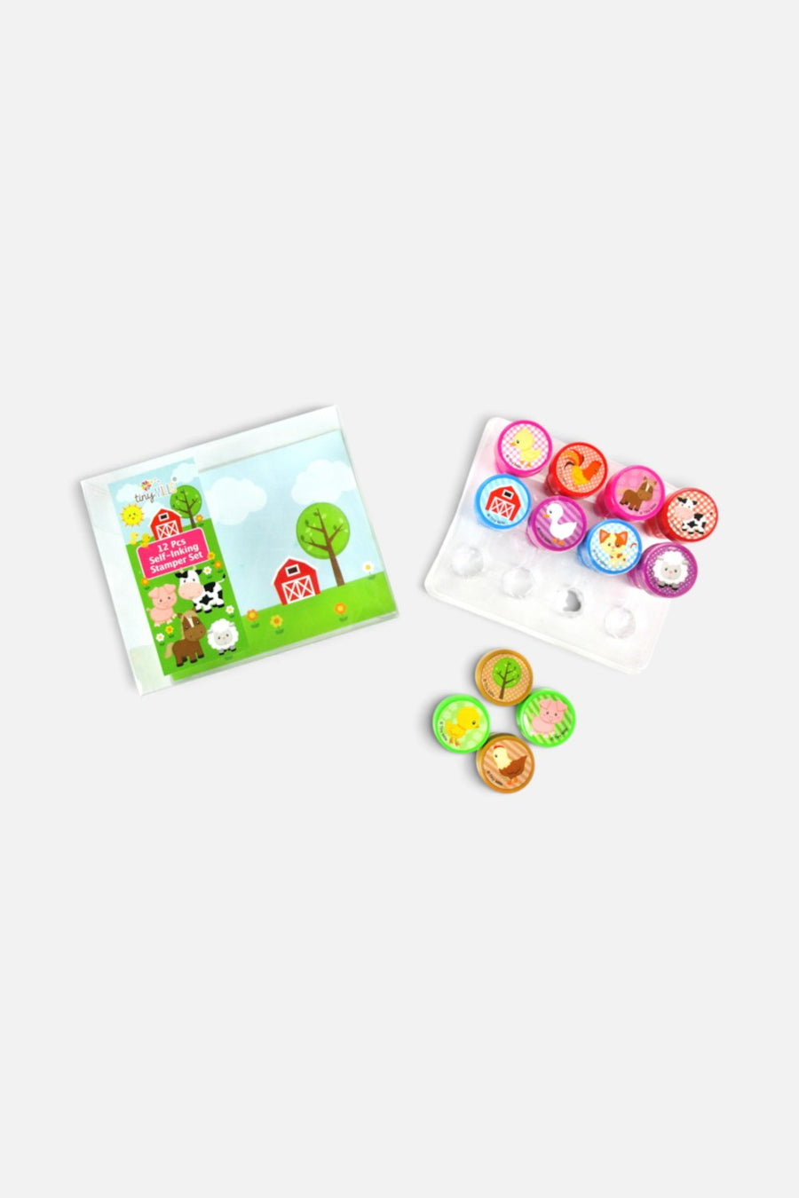 Tiny Mills Barnyard Stamp Kit – flat lay