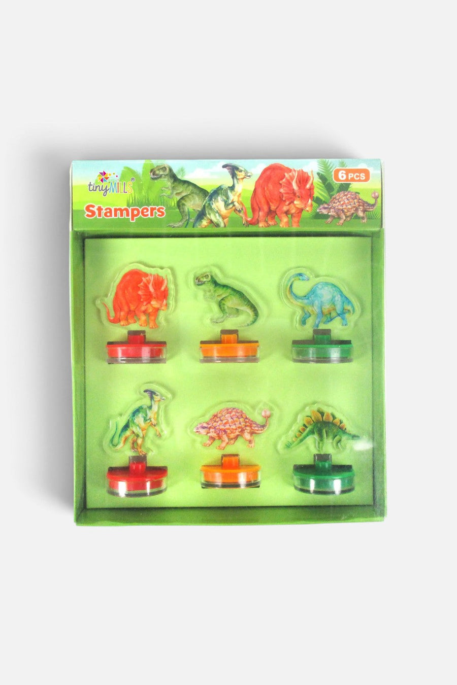 Tiny Mills Dinosaur Acrylic Stampers – front view