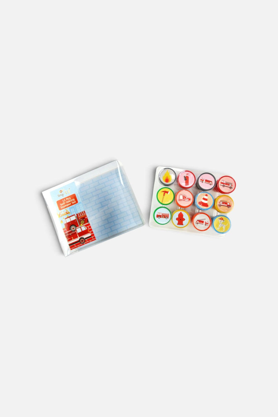 Tiny Mills Firetruck Stamp Kit – flat lay