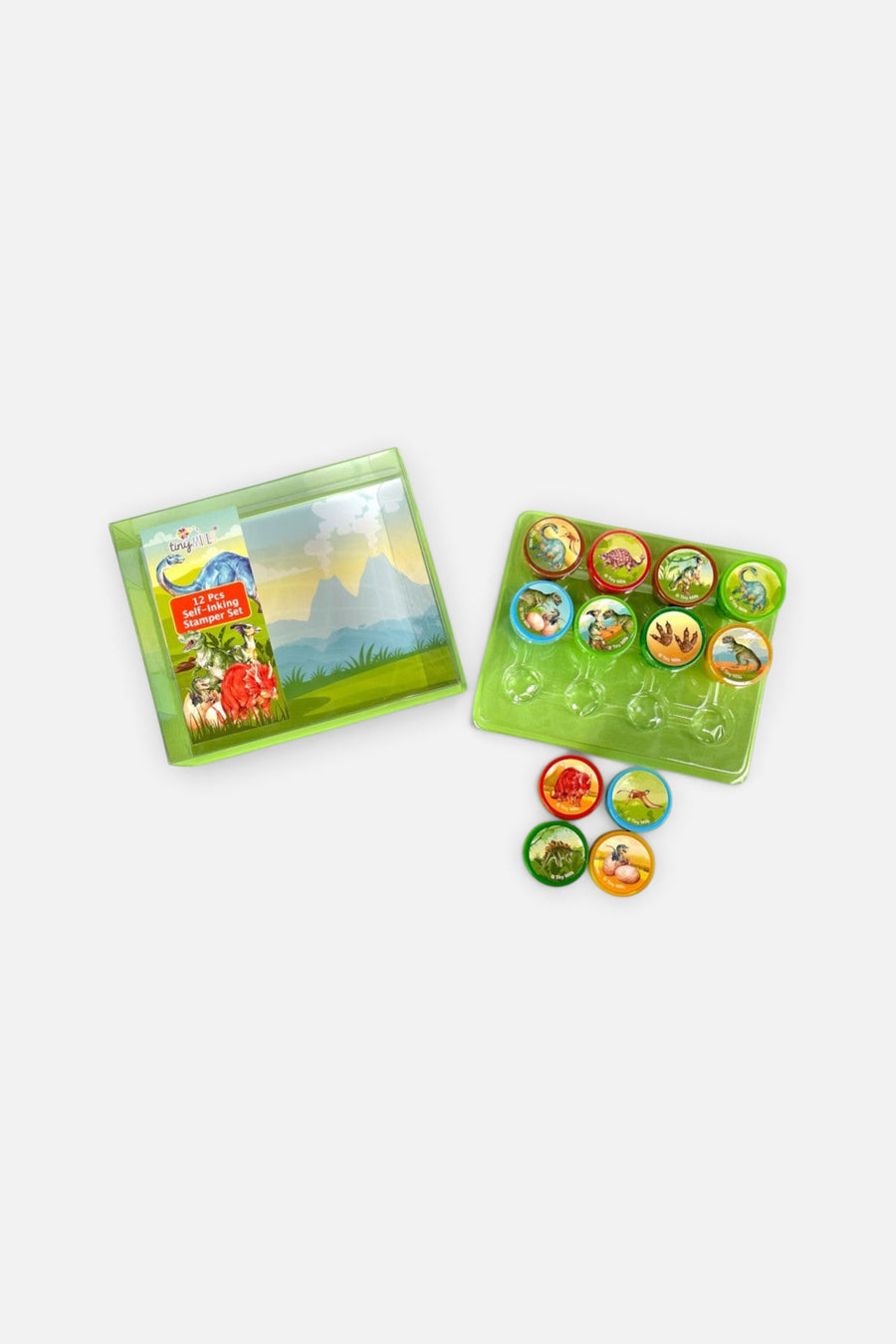 Tiny Mills Jurassic Dinosaur Stamp Kit – side view