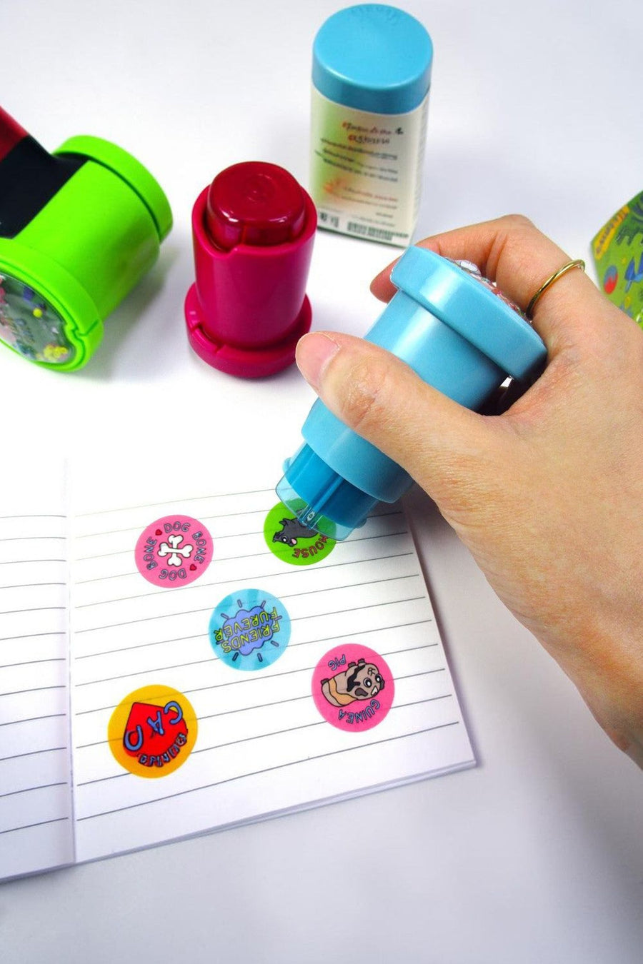Tiny Mills Sticker Stamper – back view