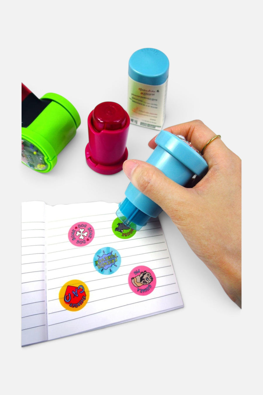 Tiny Mills Sticker Stamper – back view