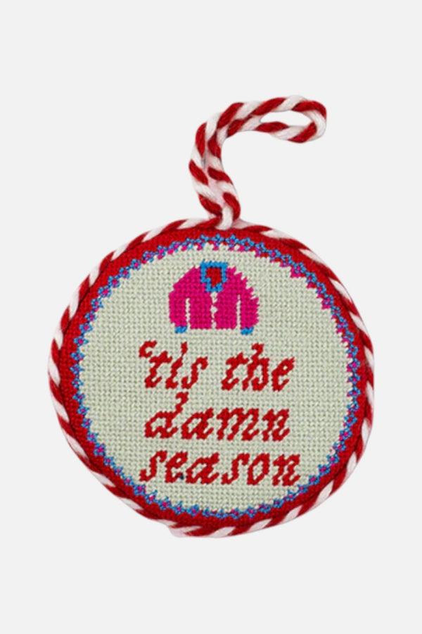 Tis The Damn Season Needlepoint Ornament