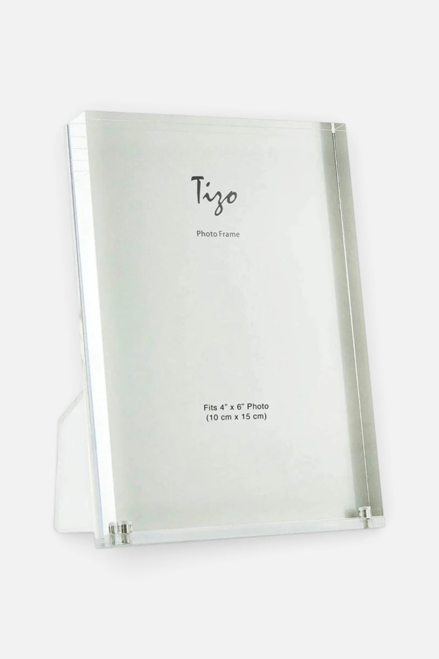Tizo 4X6 Lucite Clear Picture Frame – front view
