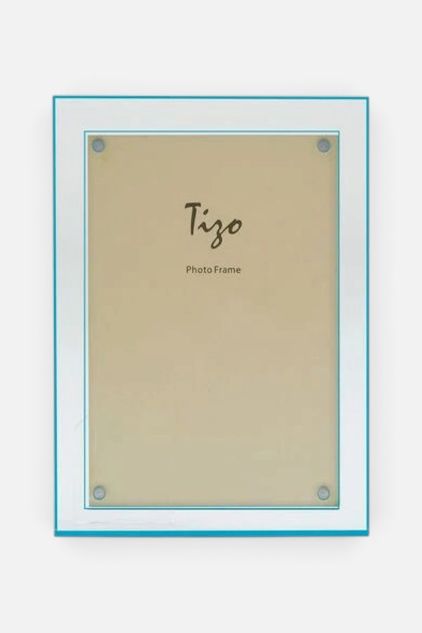 Tizo 4x6 Lucite Frame with Turquoise Border