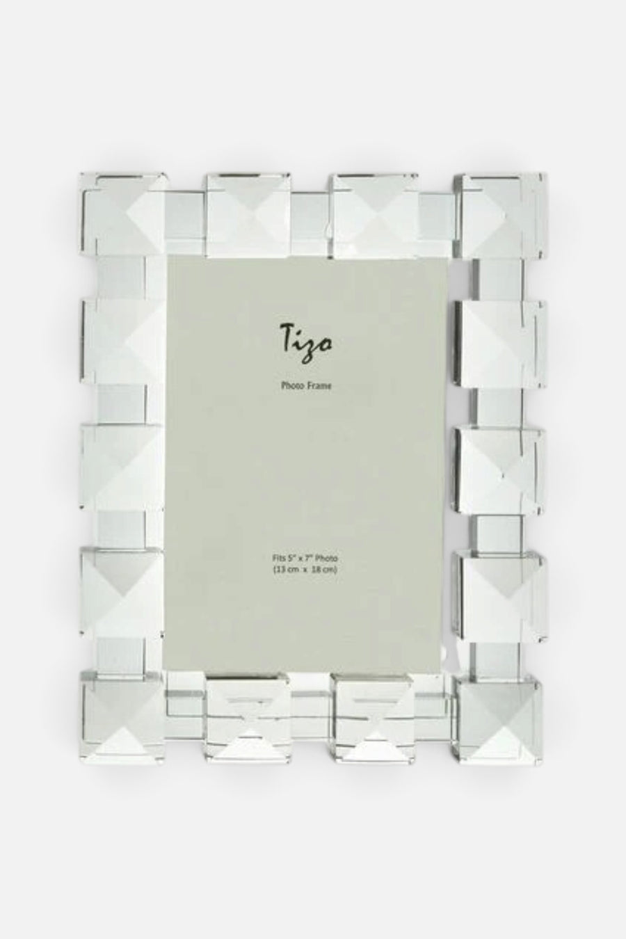 Tizo 4x6 Pyramid Square Diamond Crystal Frame – front view