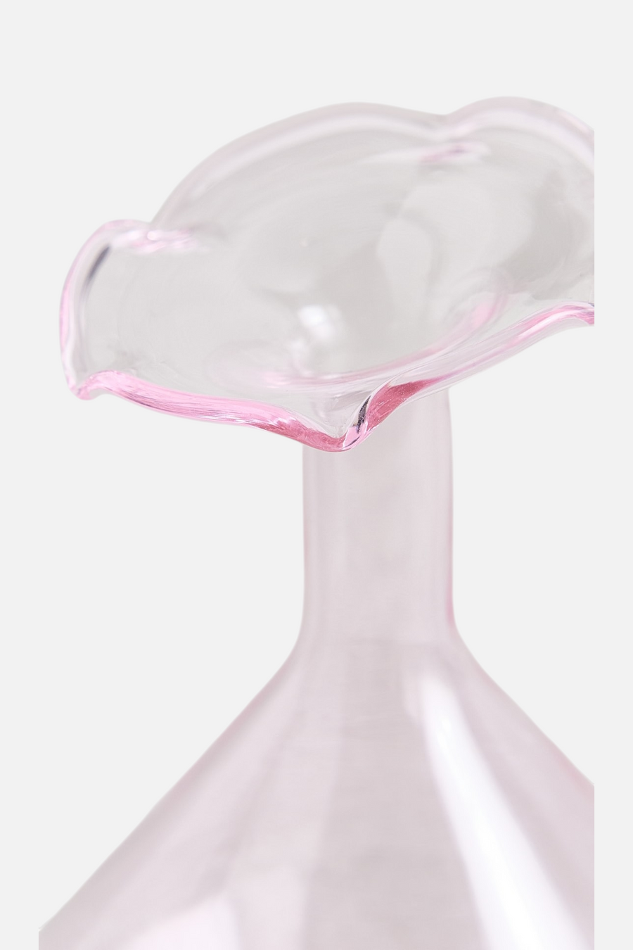 Tizo Angled Neck Vase Large in Pink – detail
