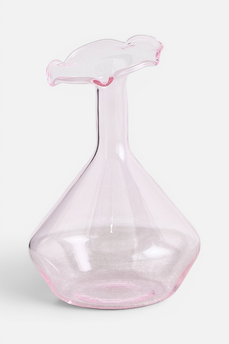 Tizo Angled Neck Vase Large in Pink – side view