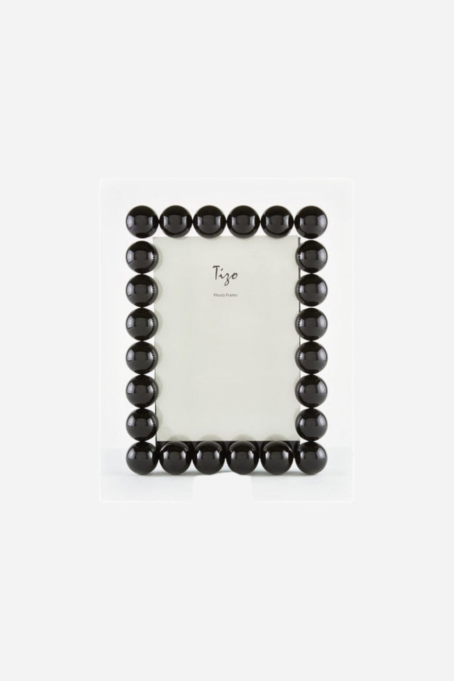 Tizo Black Crystal Glass Frame “Balls” - 5 x 7 – front view
