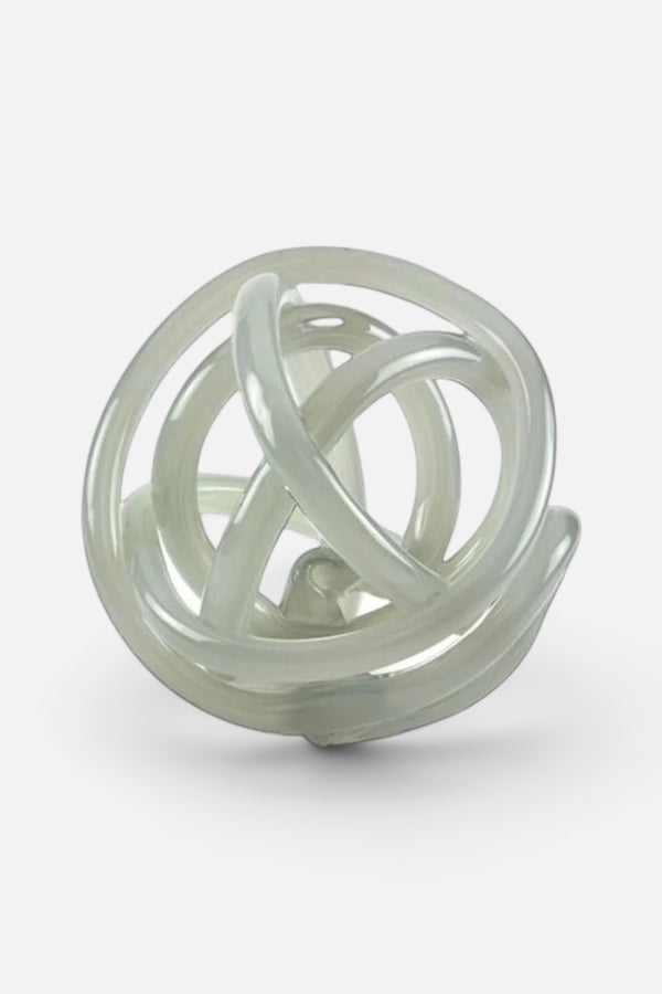 Tizo Handblown Glass Knot In Grey
