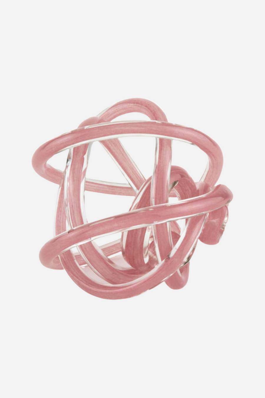 Tizo Handblown Glass Knot in Pink – front view
