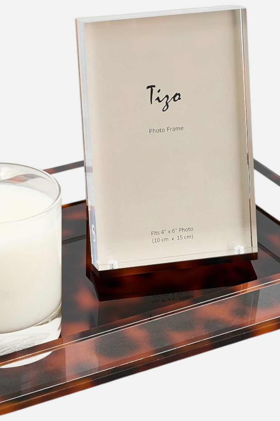 Tizo Lucite Tortoise Shell Picture Frame – alternate