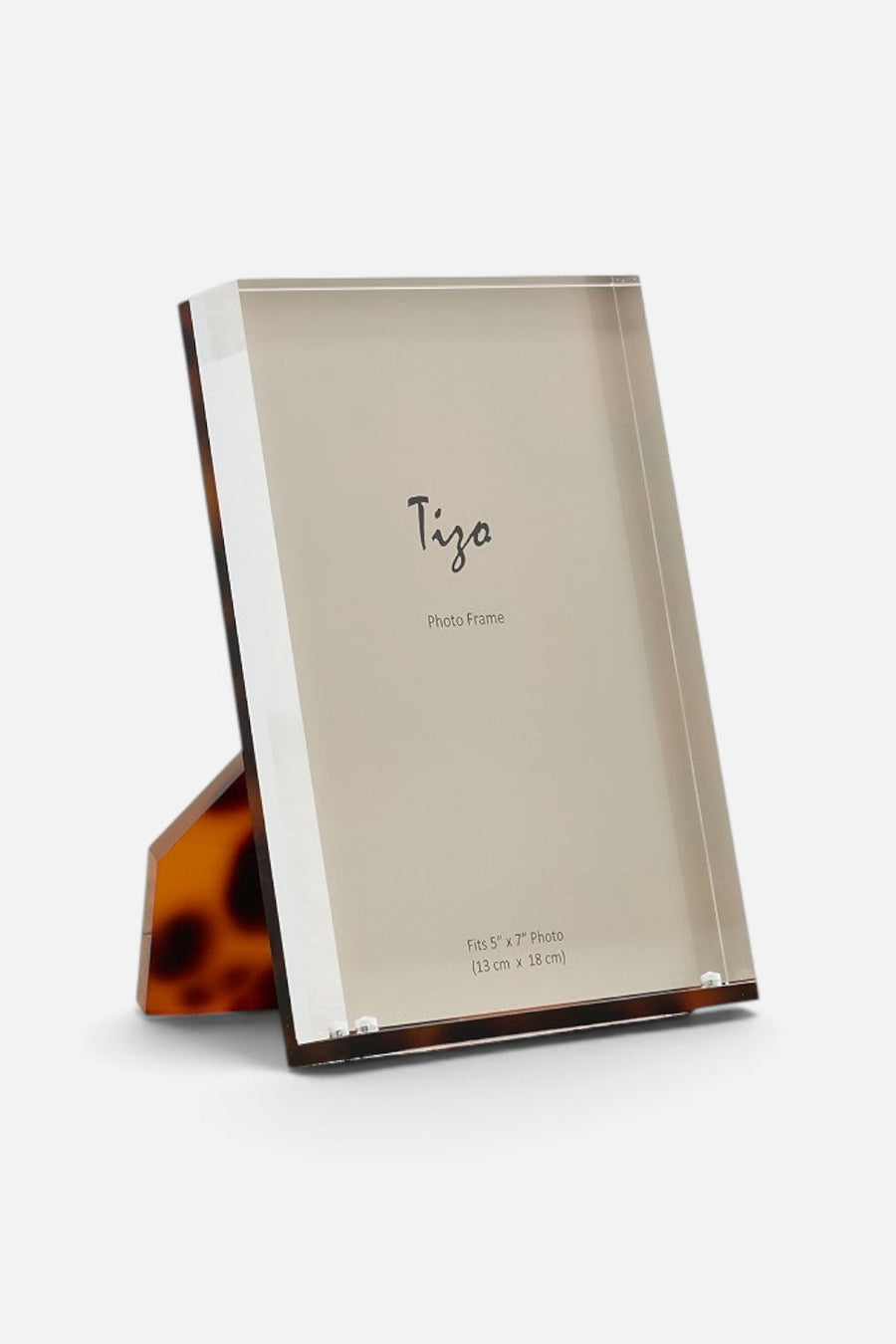 Tizo Lucite Tortoise Shell Picture Frame – back view
