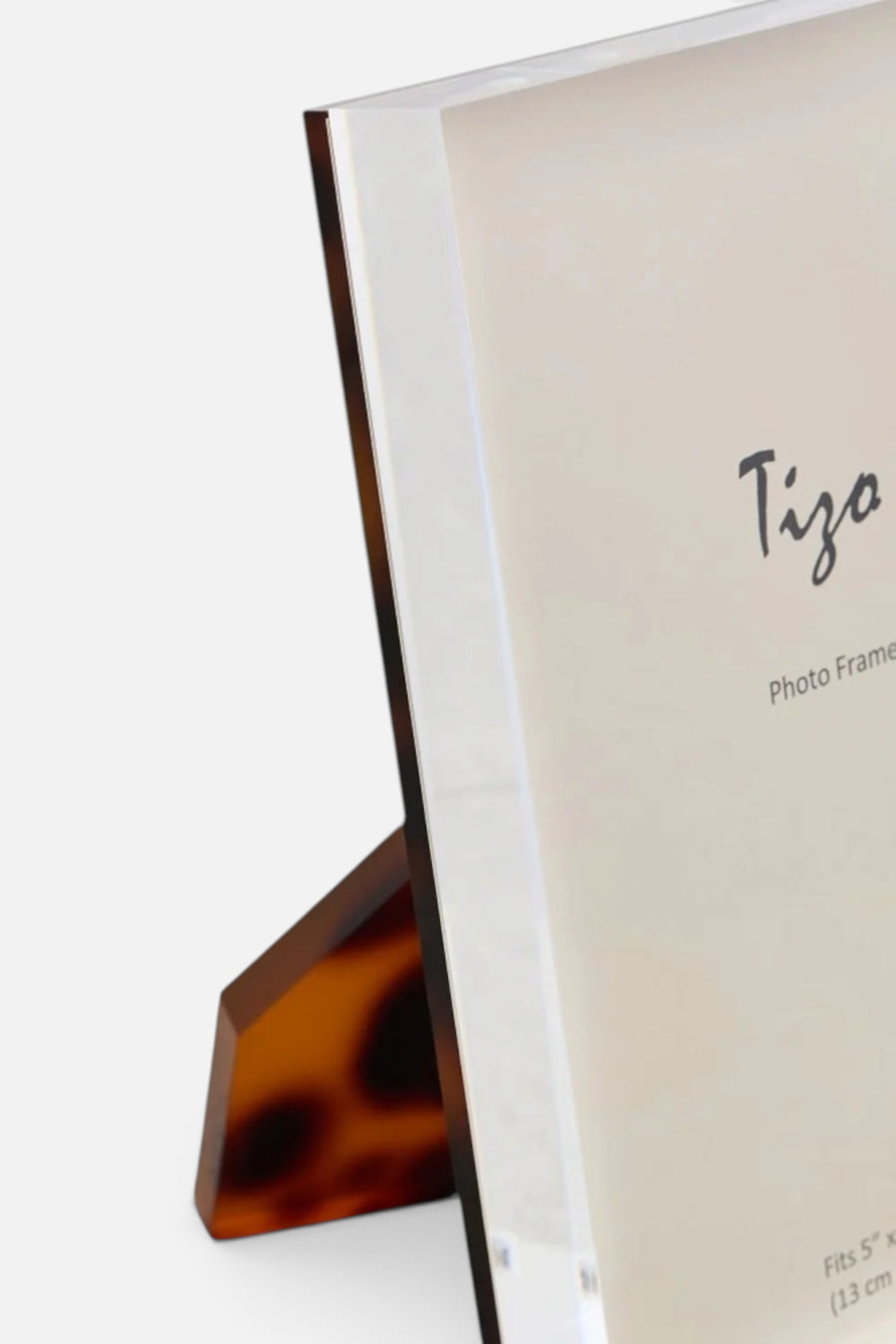 Tizo Lucite Tortoise Shell Picture Frame – flat lay