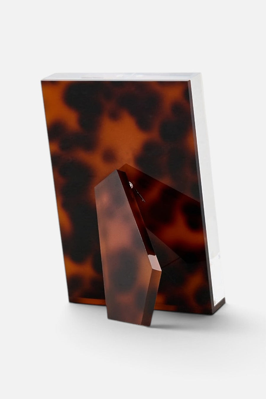 Tizo Lucite Tortoise Shell Picture Frame – side view