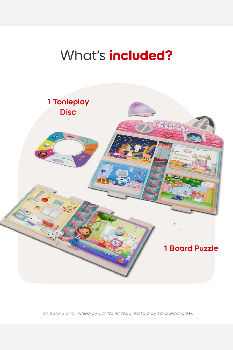 Tonieplay Gabby's Dollhouse: Gabby's Cat-tastic Scavenger Hunt Game – back view