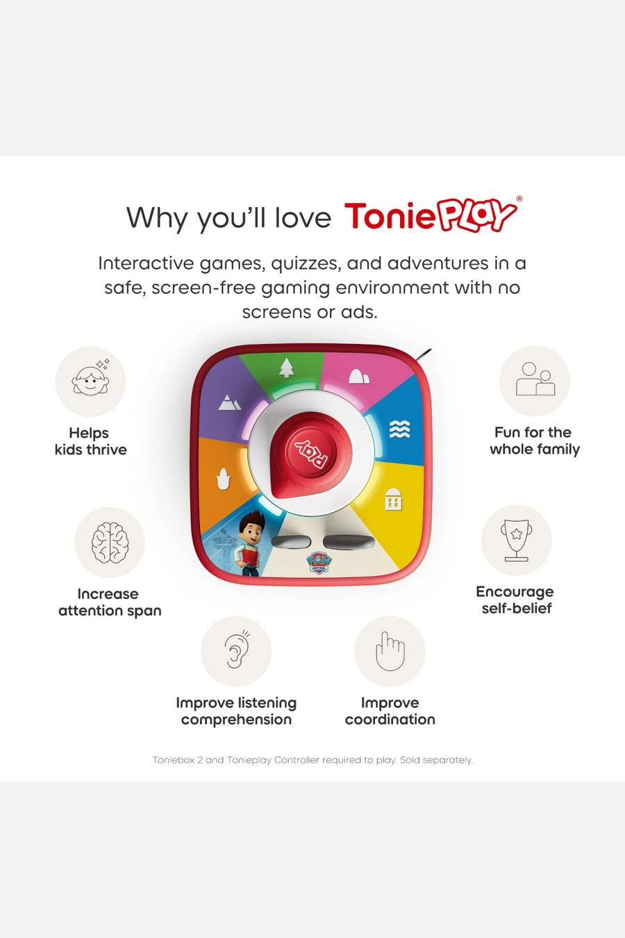 Tonieplay PAW Patrol: Adventure Bay Rescue Heroes Game + Controller – side view