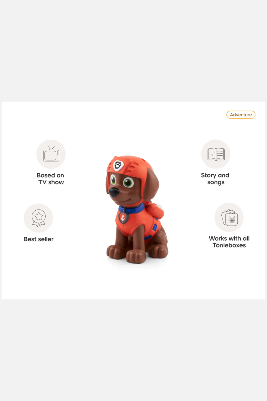 Tonies PAW Patrol: Zuma Tonie – back view