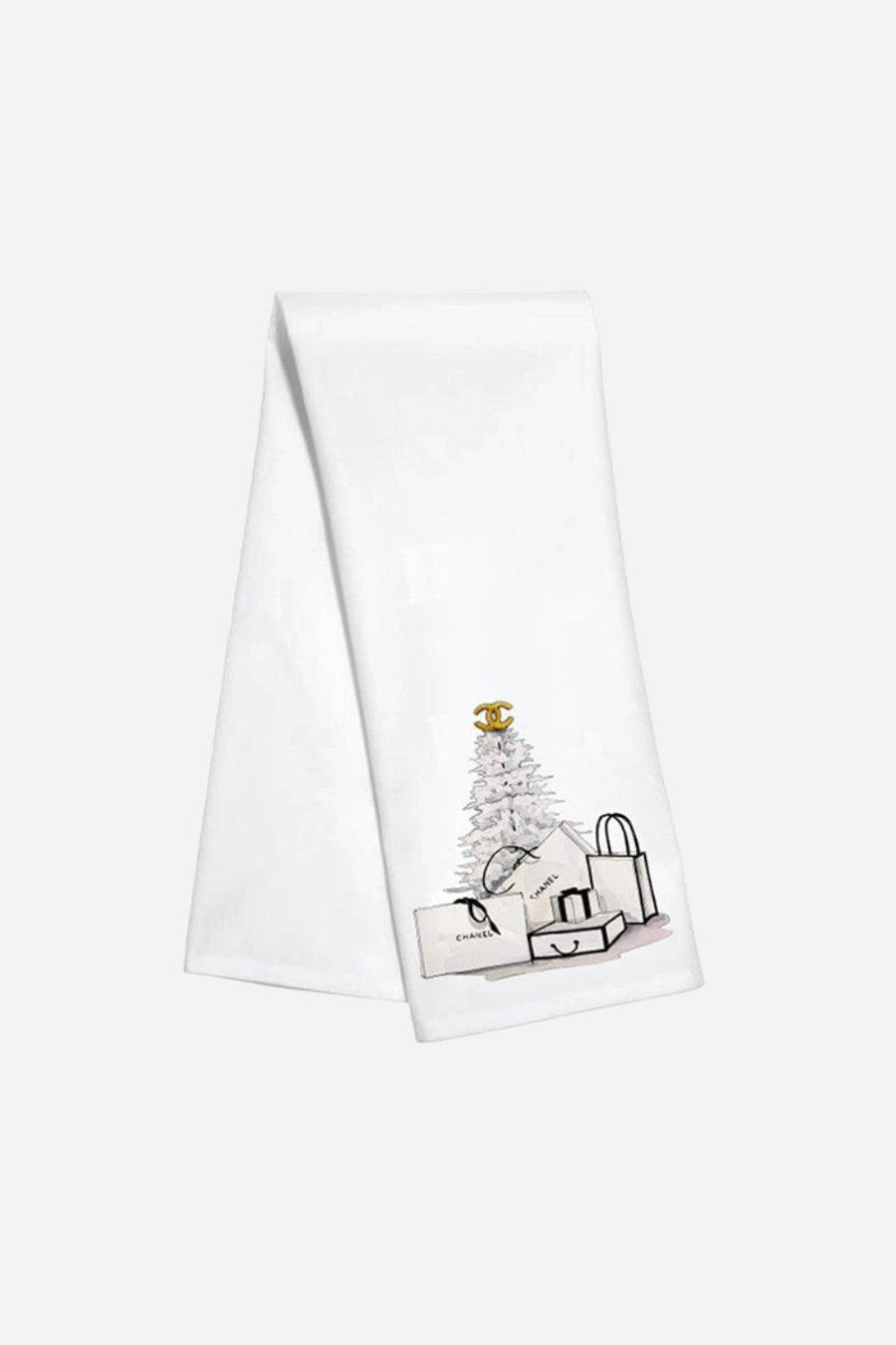 Toss Designs CC White Tree Kitchen Towel – front view