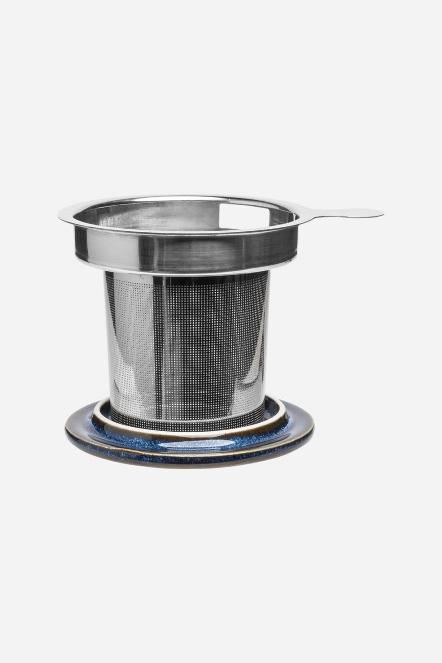 Tranquillo Cup with Tea Strainer in Blue – side view